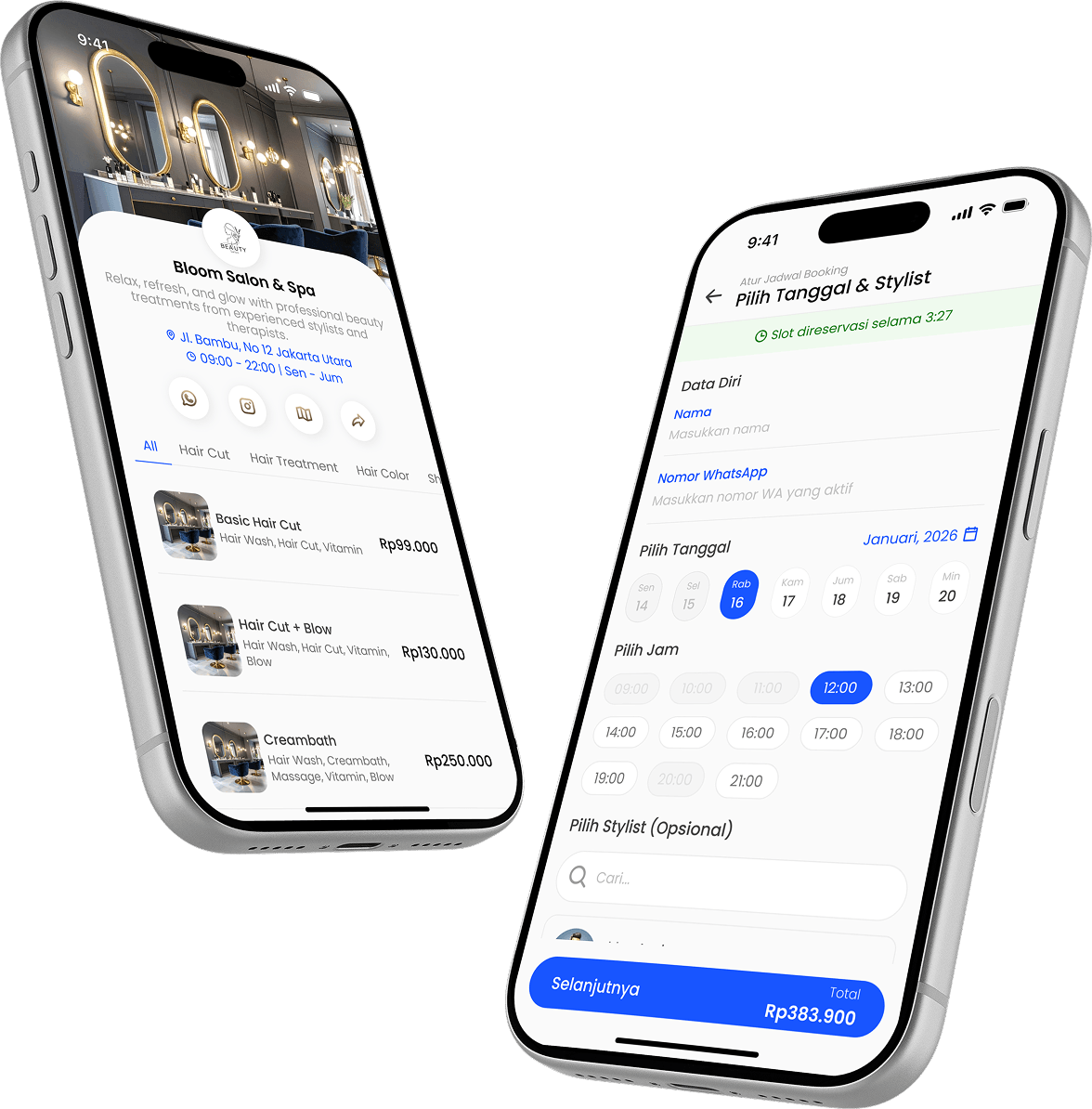 Booking Online dengan Tampilan Modern